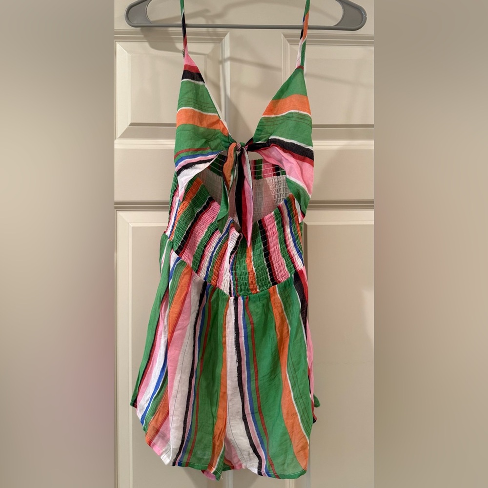 Honey Belle Multicolor Striped Romper